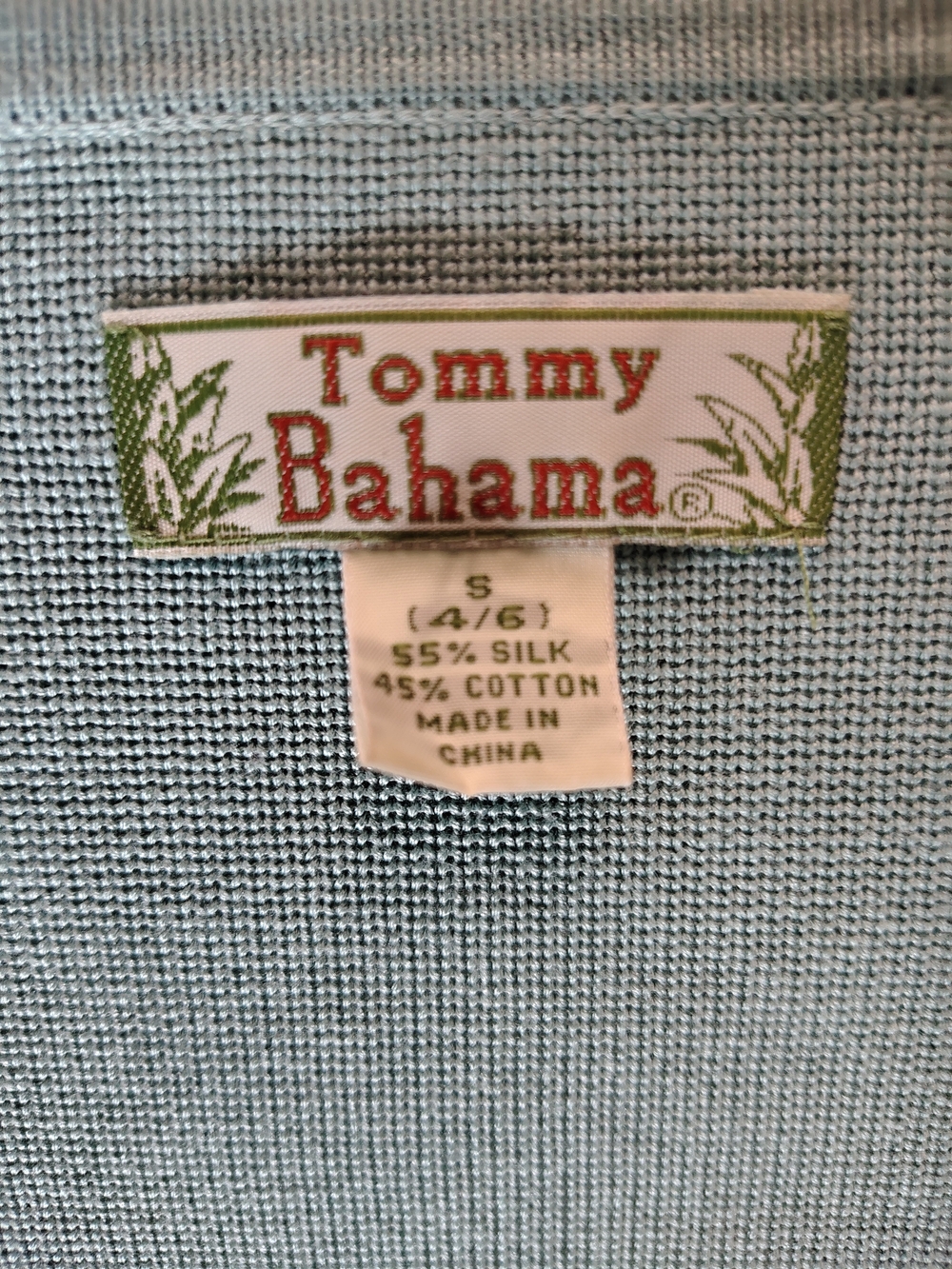Tommy Bahama Light Teal Cotton-Silk Button Front Cardigan - Picture 2 of 7